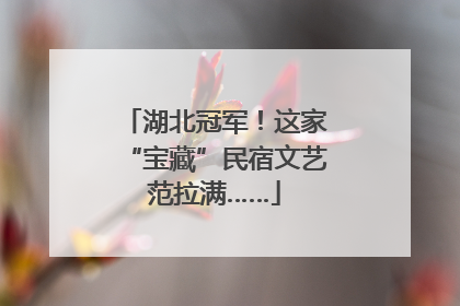 湖北冠军！这家“宝藏”民宿文艺范拉满……