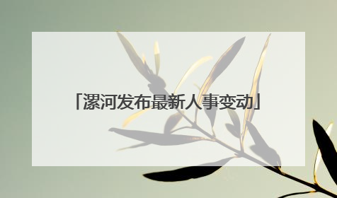 漯河发布最新人事变动