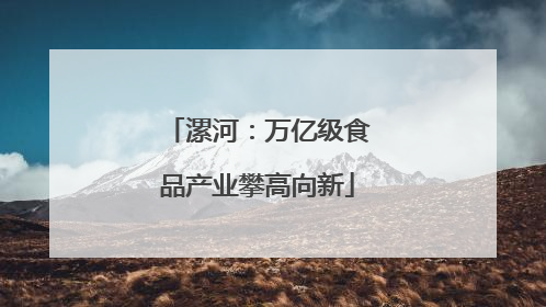 漯河：万亿级食品产业攀高向新