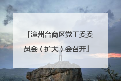 漳州台商区党工委委员会（扩大）会召开
