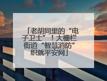 老胡同里的“电子卫士”！大栅栏街道“智慧消防”织就平安网