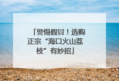 警惕假冒！选购正宗“海口火山荔枝”有妙招