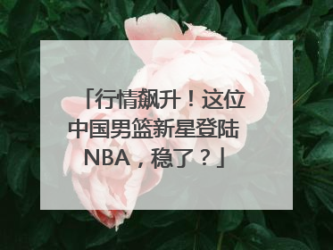 行情飙升！这位中国男篮新星登陆NBA，稳了？