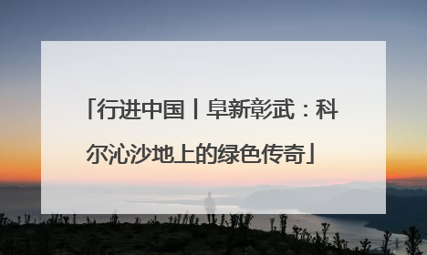行进中国丨阜新彰武：科尔沁沙地上的绿色传奇