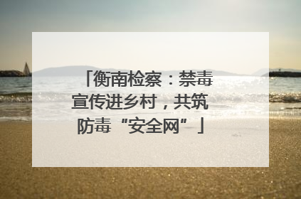 衡南检察：禁毒宣传进乡村，共筑防毒“安全网”