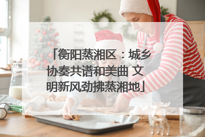 衡阳蒸湘区：城乡协奏共谱和美曲 文明新风劲拂蒸湘地