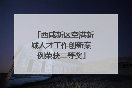 西咸新区空港新城人才工作创新案例荣获二等奖