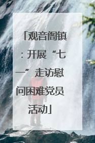 观音阁镇：开展“七一”走访慰问困难党员活动