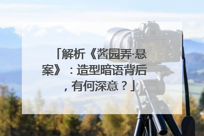 解析《酱园弄·悬案》：造型暗语背后，有何深意？
