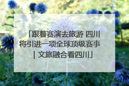 跟着赛演去旅游 四川将引进一项全球顶级赛事｜文旅融合看四川