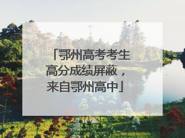 鄂州高考考生高分成绩屏蔽，来自鄂州高中