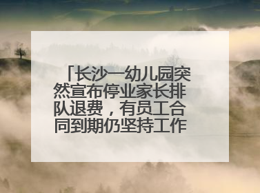 长沙一幼儿园突然宣布停业家长排队退费，有员工合同到期仍坚持工作，多部门介入