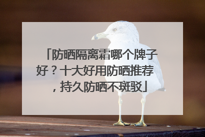 防晒隔离霜哪个牌子好？十大好用防晒推荐，持久防晒不斑驳