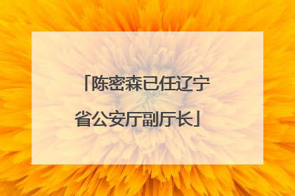陈密森已任辽宁省公安厅副厅长