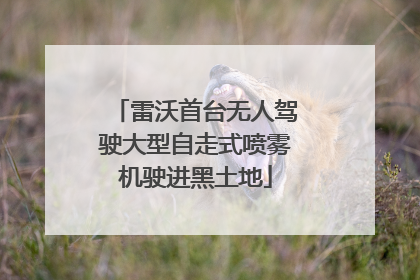 雷沃首台无人驾驶大型自走式喷雾机驶进黑土地