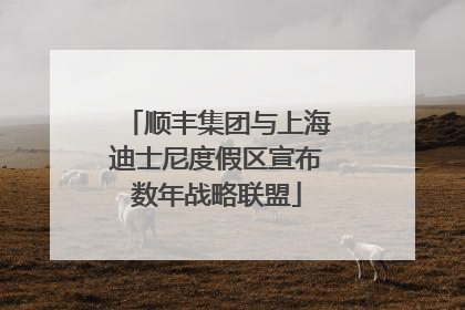 顺丰集团与上海迪士尼度假区宣布数年战略联盟