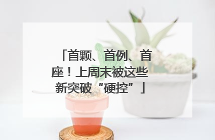 首颗、首例、首座！上周末被这些新突破“硬控”