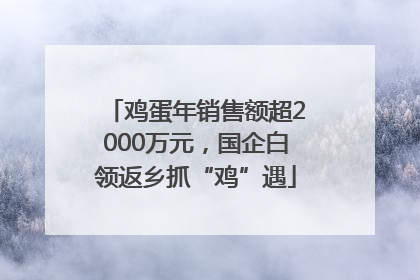 鸡蛋年销售额超2000万元，国企白领返乡抓“鸡”遇