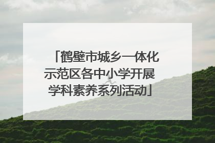 鹤壁市城乡一体化示范区各中小学开展学科素养系列活动
