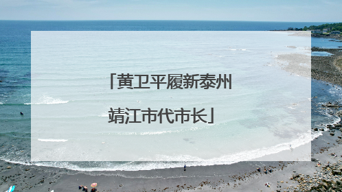 黄卫平履新泰州靖江市代市长