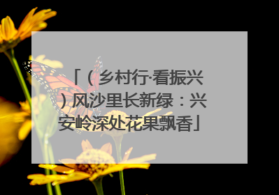 （乡村行·看振兴）风沙里长新绿：兴安岭深处花果飘香