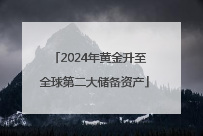 2024年黄金升至全球第二大储备资产