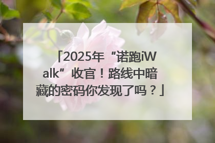 2025年“诺跑iWalk”收官！路线中暗藏的密码你发现了吗？