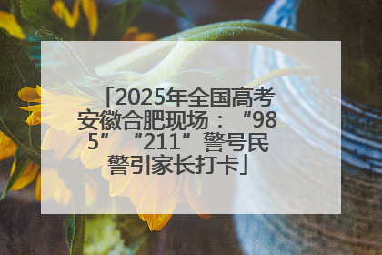 2025年全国高考安徽合肥现场：“985”“211”警号民警引家长打卡