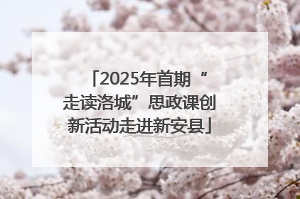 2025年首期“走读洛城”思政课创新活动走进新安县