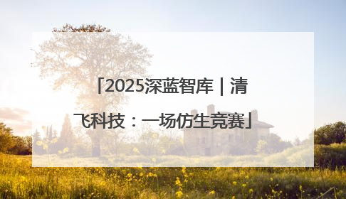 2025深蓝智库｜清飞科技：一场仿生竞赛