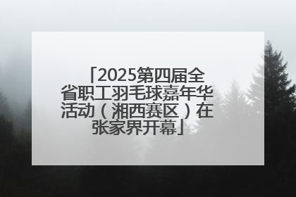 2025第四届全省职工羽毛球嘉年华活动（湘西赛区）在张家界开幕