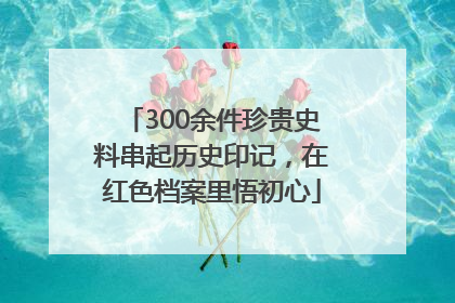 300余件珍贵史料串起历史印记，在红色档案里悟初心