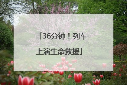 36分钟！列车上演生命救援