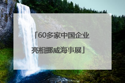 60多家中国企业亮相挪威海事展